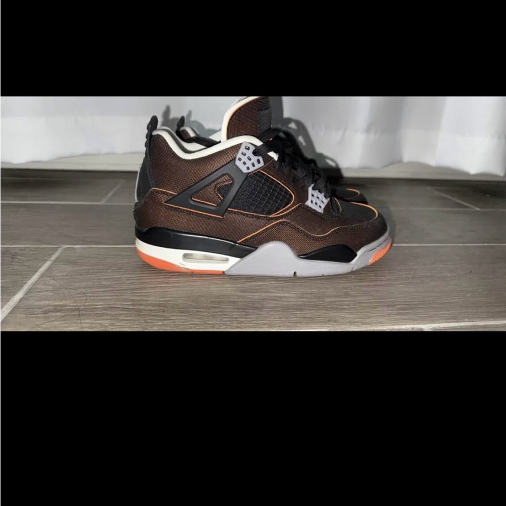 Nike Men's Black and Orange Sneakers - Picture 3 of 4